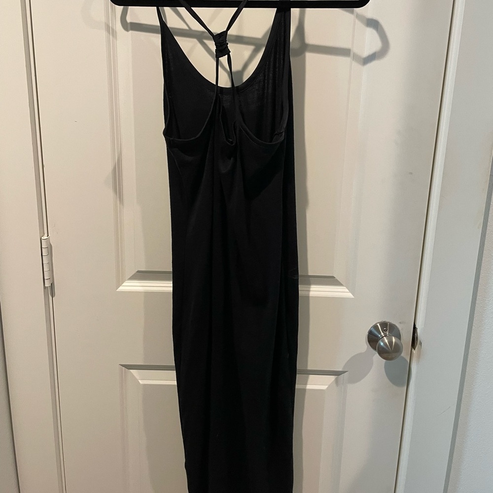 Black Cotton Bodycon Dress